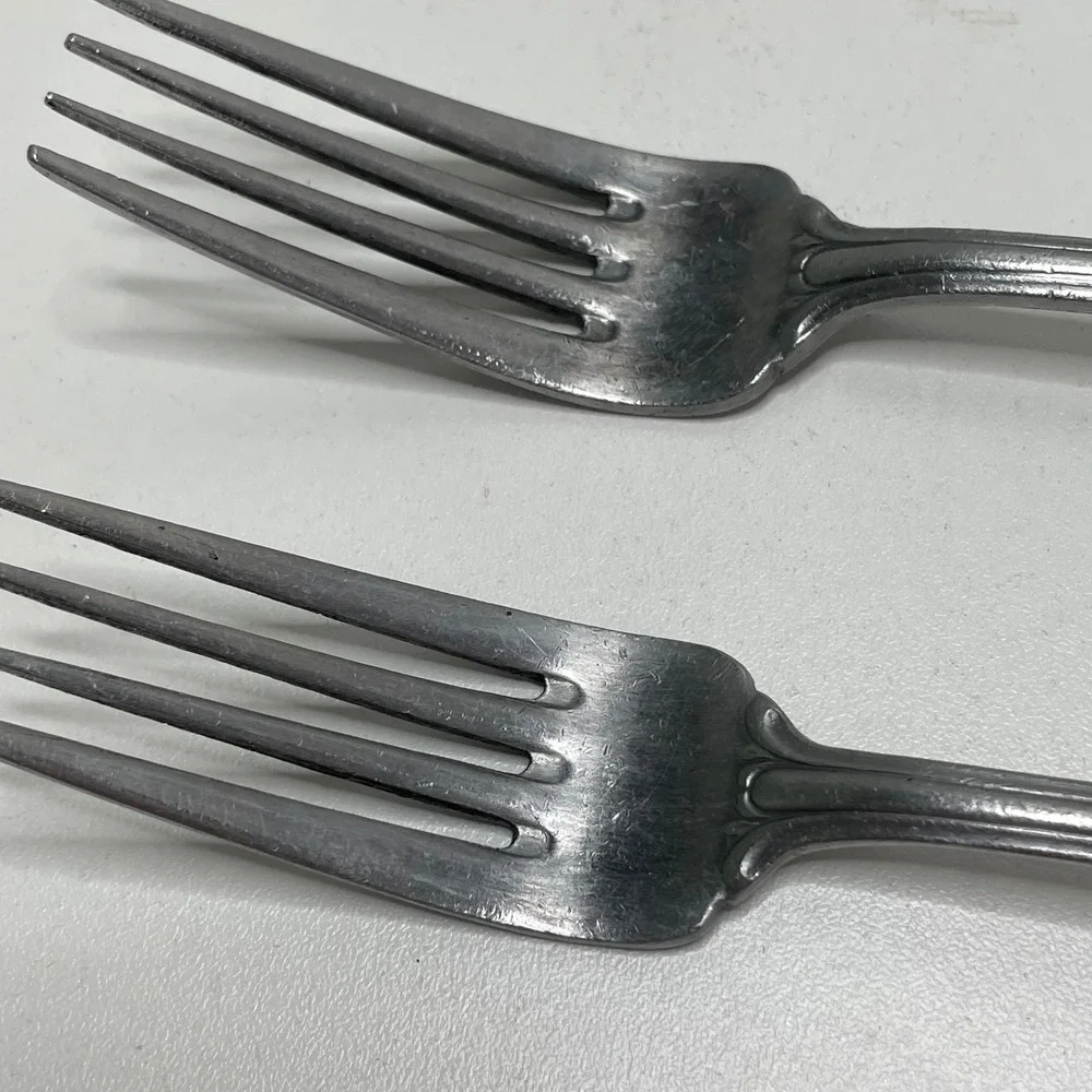 Serco SEO8 Palm Stainless Dinner Fork Scroll Tip Korea Set 2 7.25